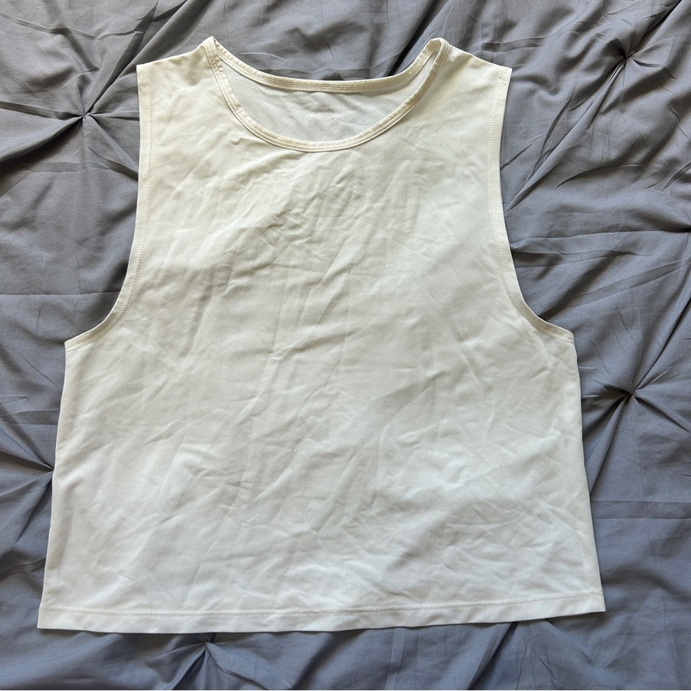 Fabletics Off-White Muscle Tee